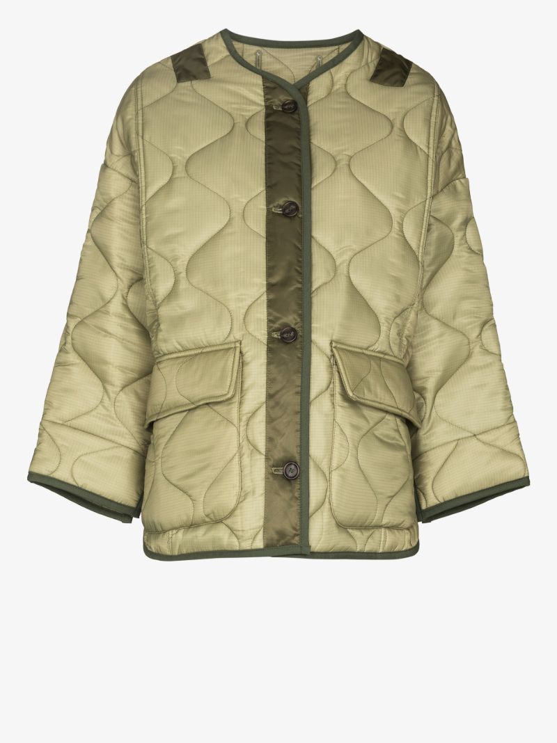 Green Teddy Quilted Jacket