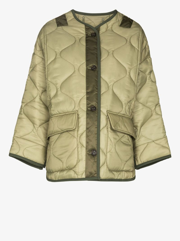 Green Teddy Quilted Jacket
