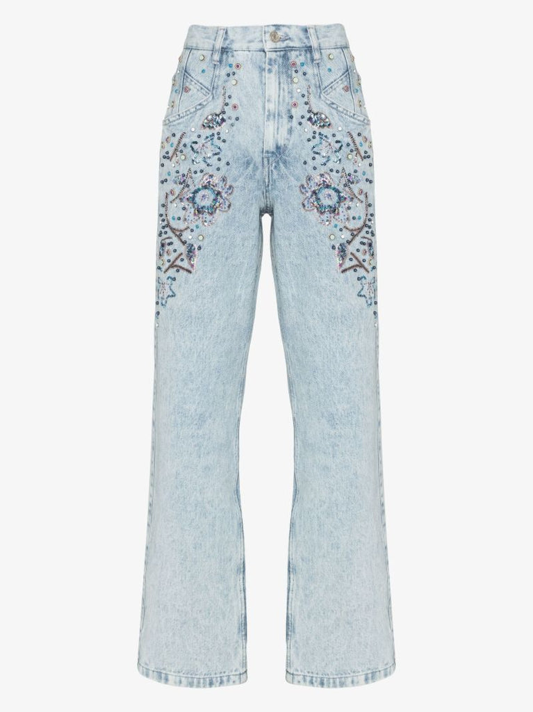 Nadegeil Sequinned Boyfriend Jeans