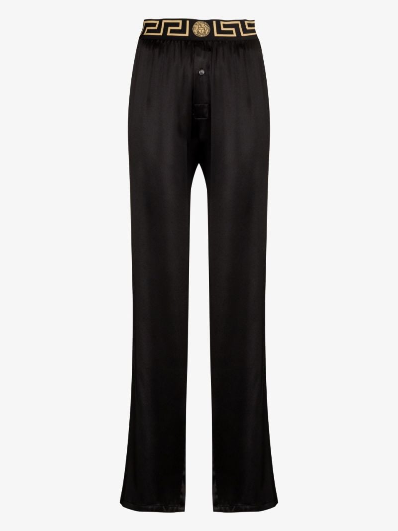 Greca Border Silk Pyjama Bottoms