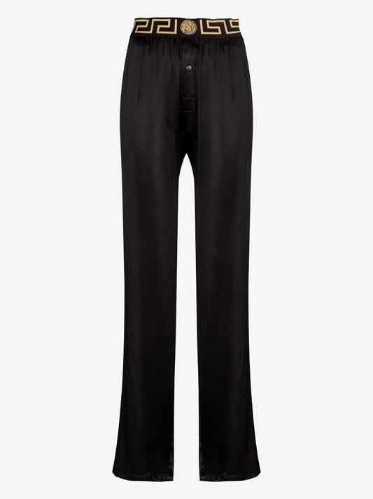 Greca Border Silk Pyjama Bottoms