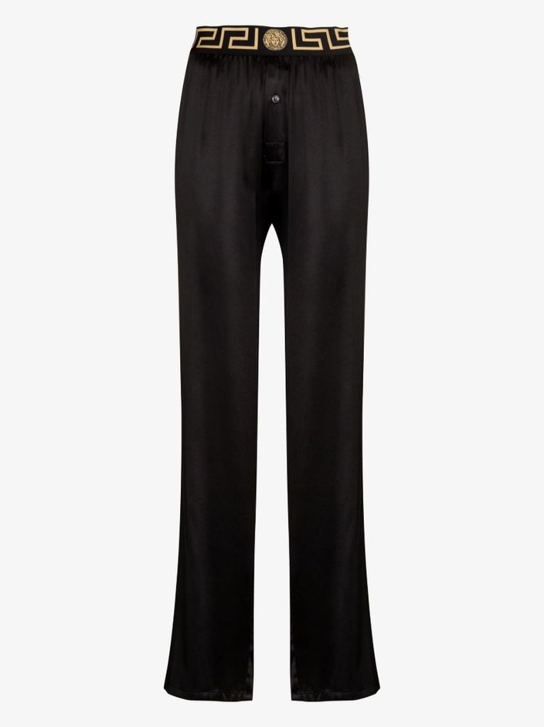 Greca Border Silk Pyjama Bottoms