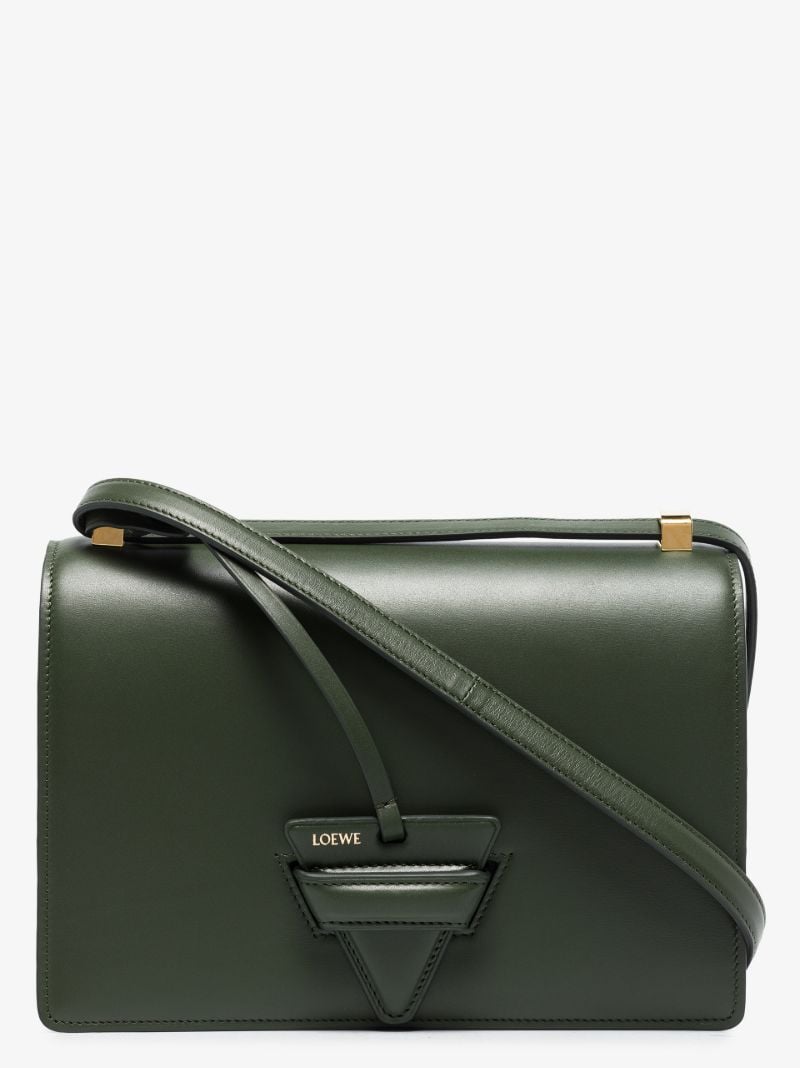 Green Barcelona Leather Shoulder Bag