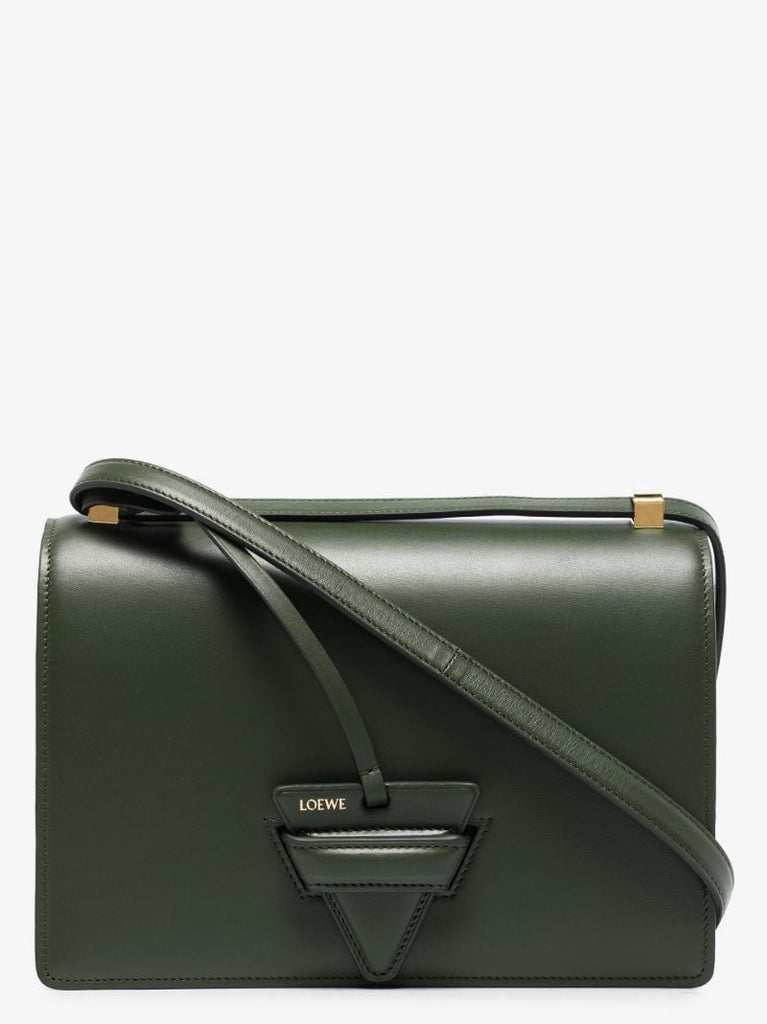 Green Barcelona Leather Shoulder Bag