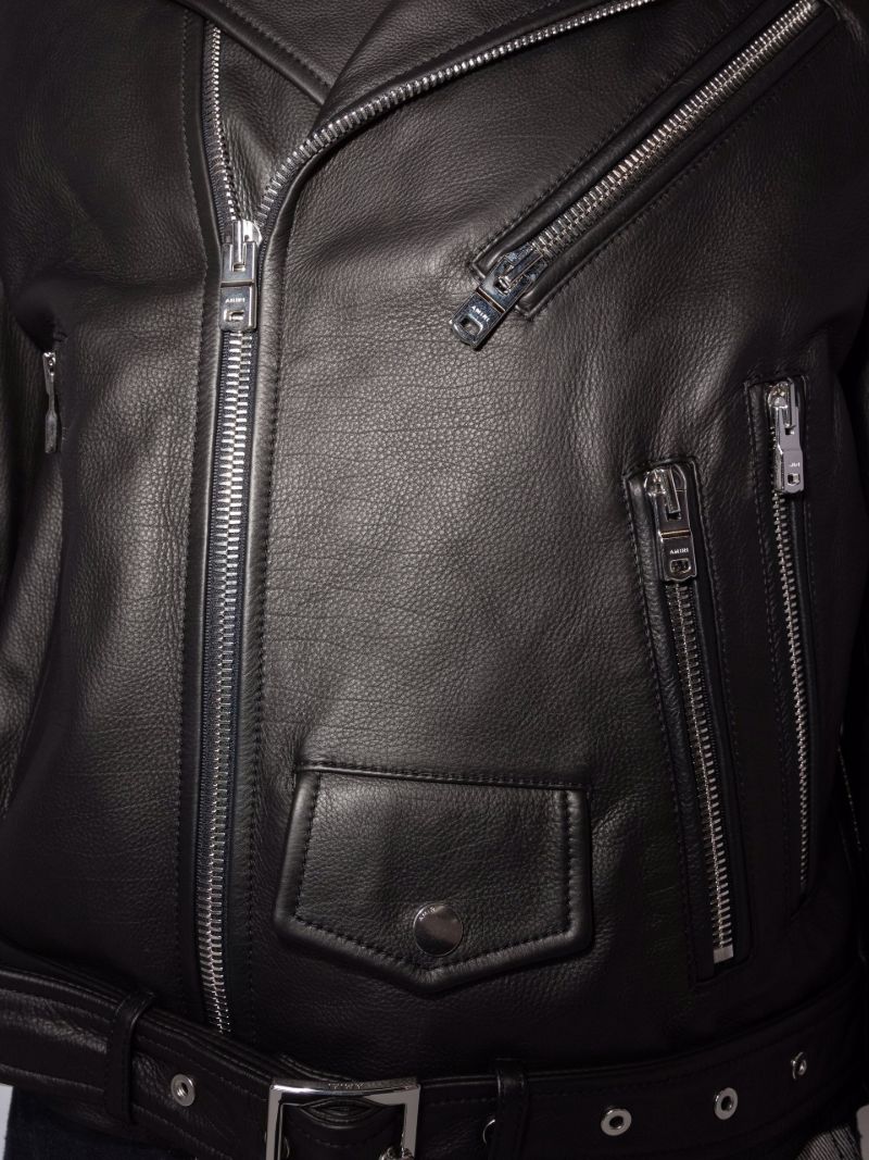 Perfecto Paint Drip Logo Leather Jacket
