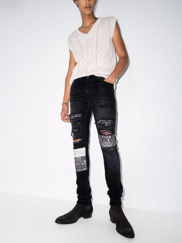Artpatch Vintage Bandana Skinny Jeans