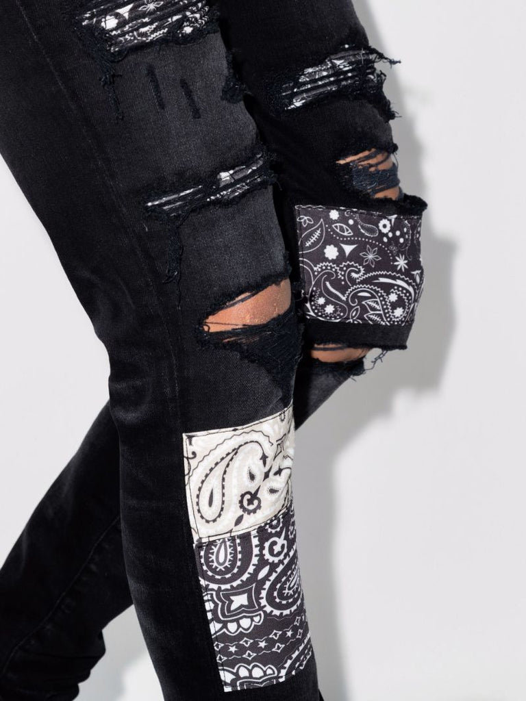 Artpatch Vintage Bandana Skinny Jeans