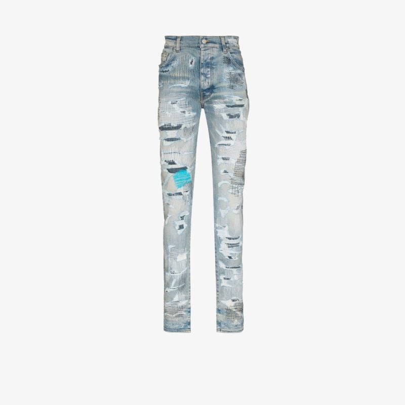 Repair Distressed Skinny Jeans
