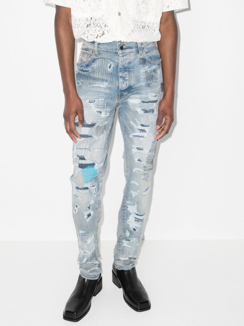 Repair Distressed Skinny Jeans