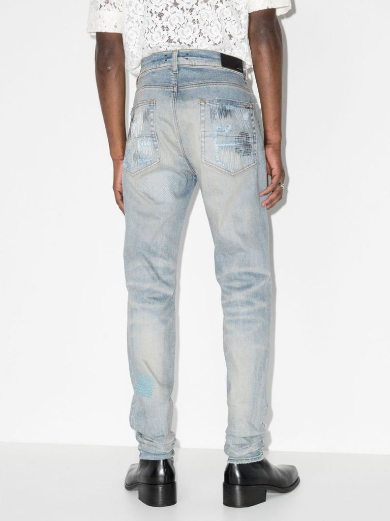 Repair Distressed Skinny Jeans