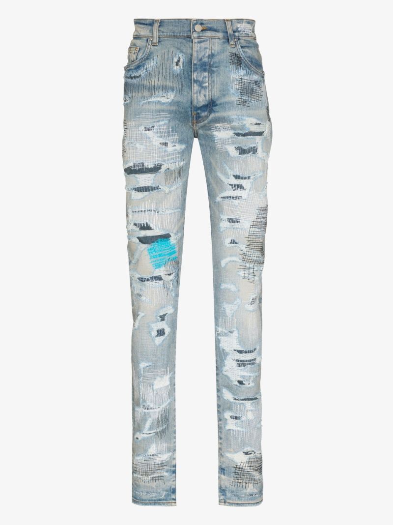 Repair Distressed Skinny Jeans