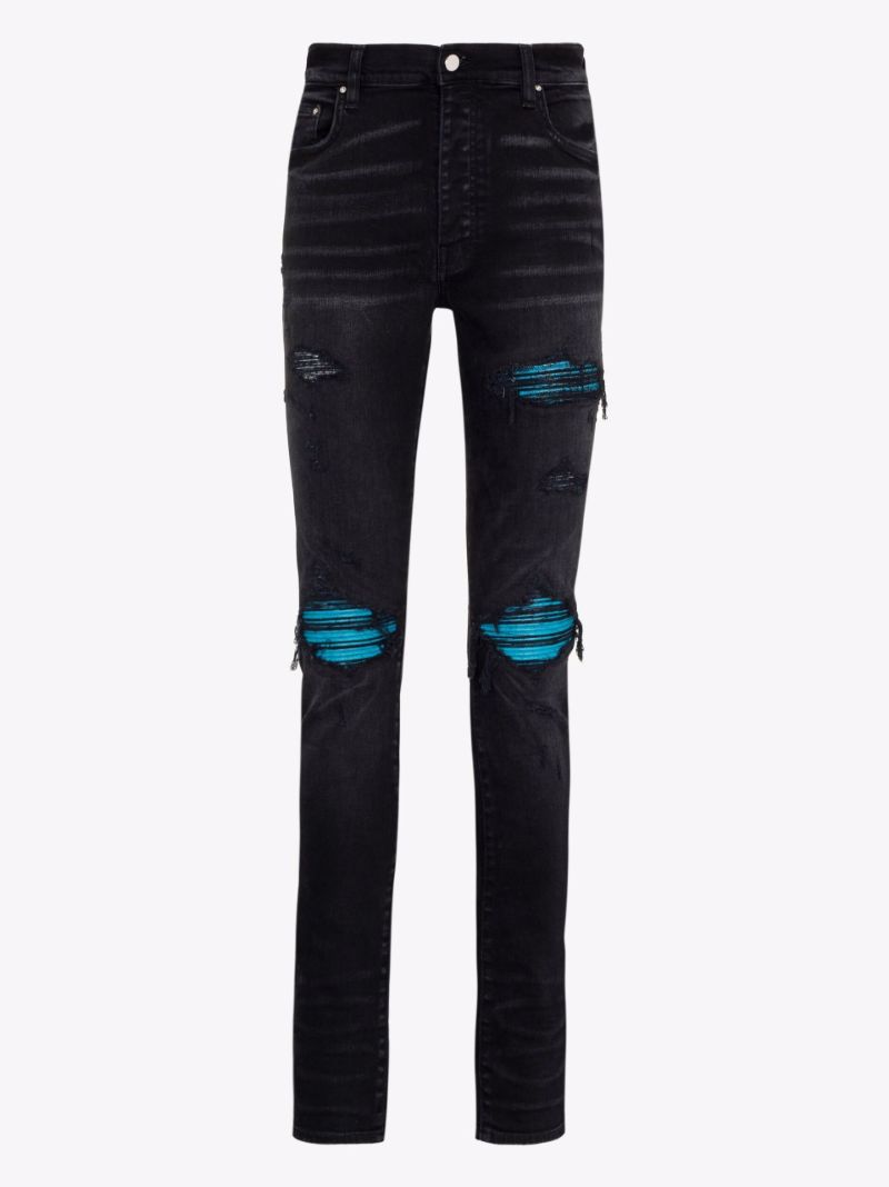 Mx1 Cracked Paint Skinny Jeans