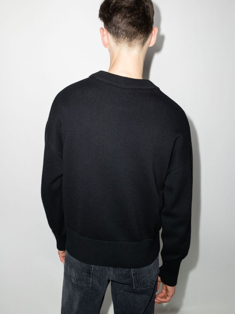 Ami De Coeur Intarsia Organic Cotton Sweater
