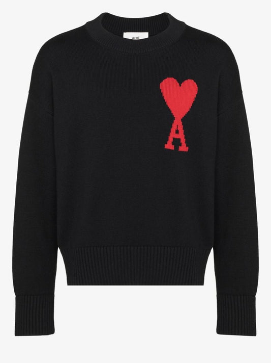 Ami De Coeur Intarsia Organic Cotton Sweater