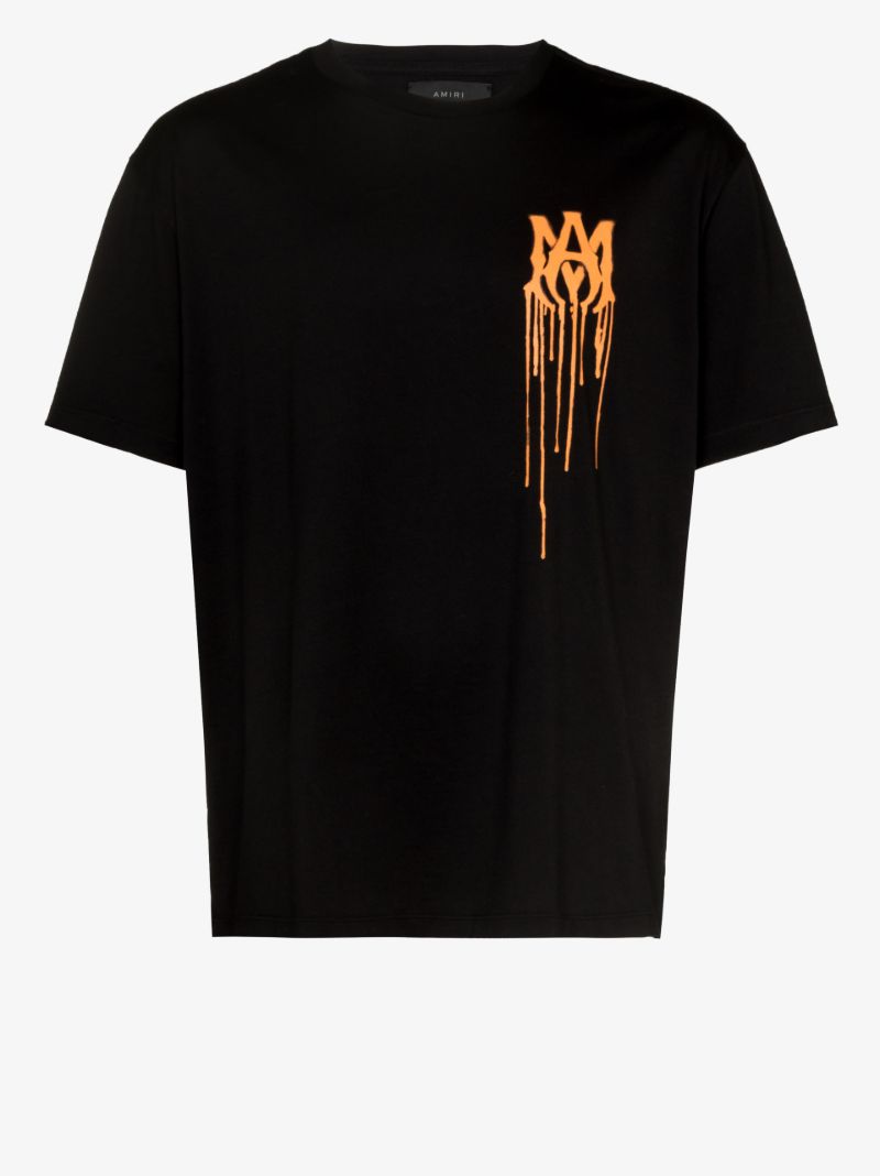 Paint Drip M.a. Logo Cotton T-shirt