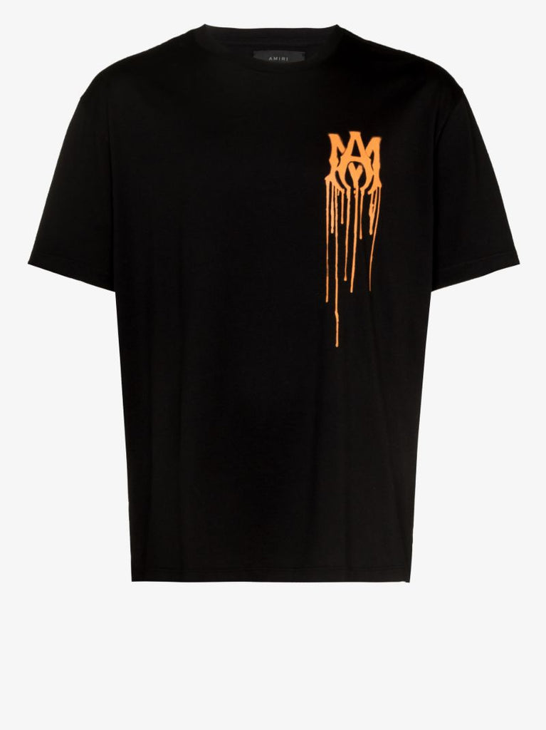 Paint Drip M.a. Logo Cotton T-shirt