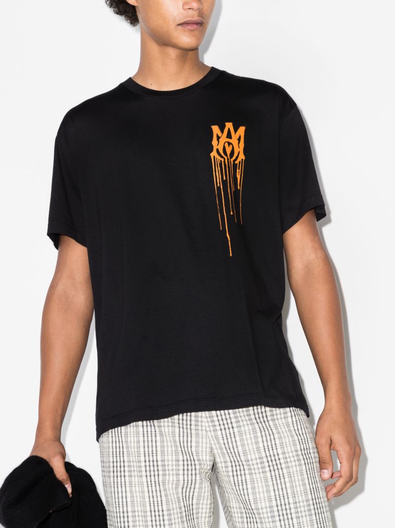 Paint Drip M.a. Logo Cotton T-shirt