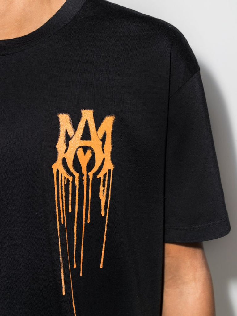 Paint Drip M.a. Logo Cotton T-shirt