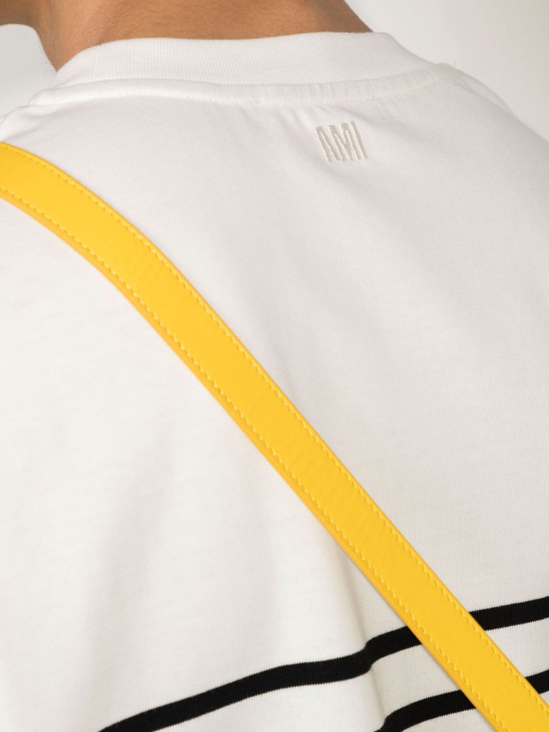 White Ami De Coeur Striped Cotton T-shirt