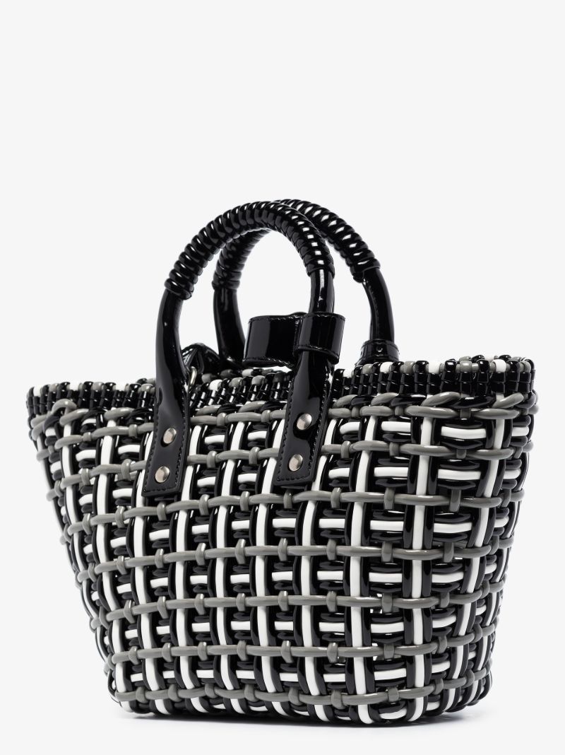Black Bistro Basket Woven Tote Bag