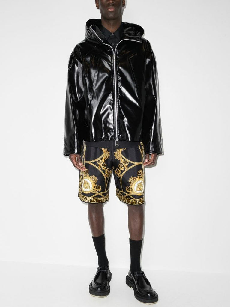 Baroque Print Silk Shorts