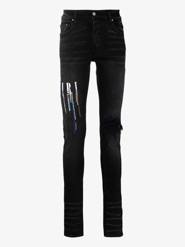Paint Drip Logo Skinny Jeans