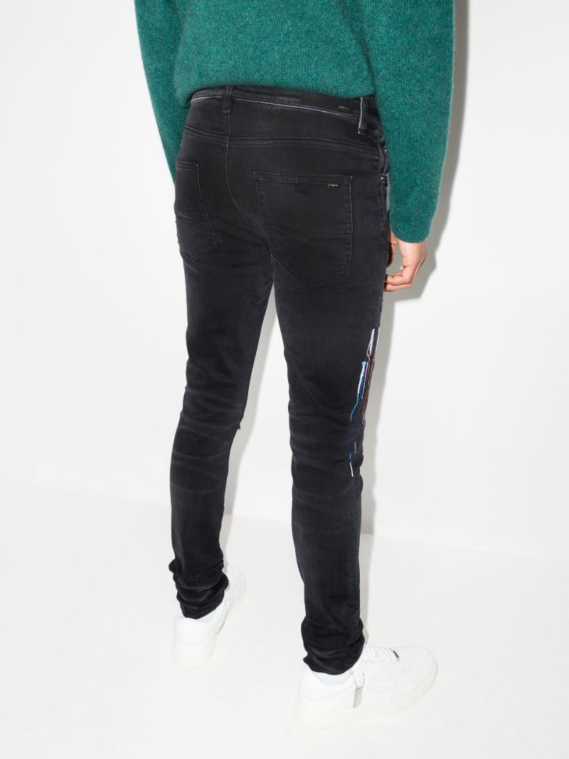 Paint Drip Logo Skinny Jeans