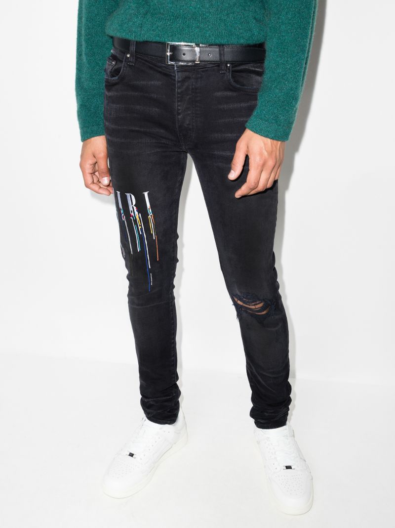 Paint Drip Logo Skinny Jeans