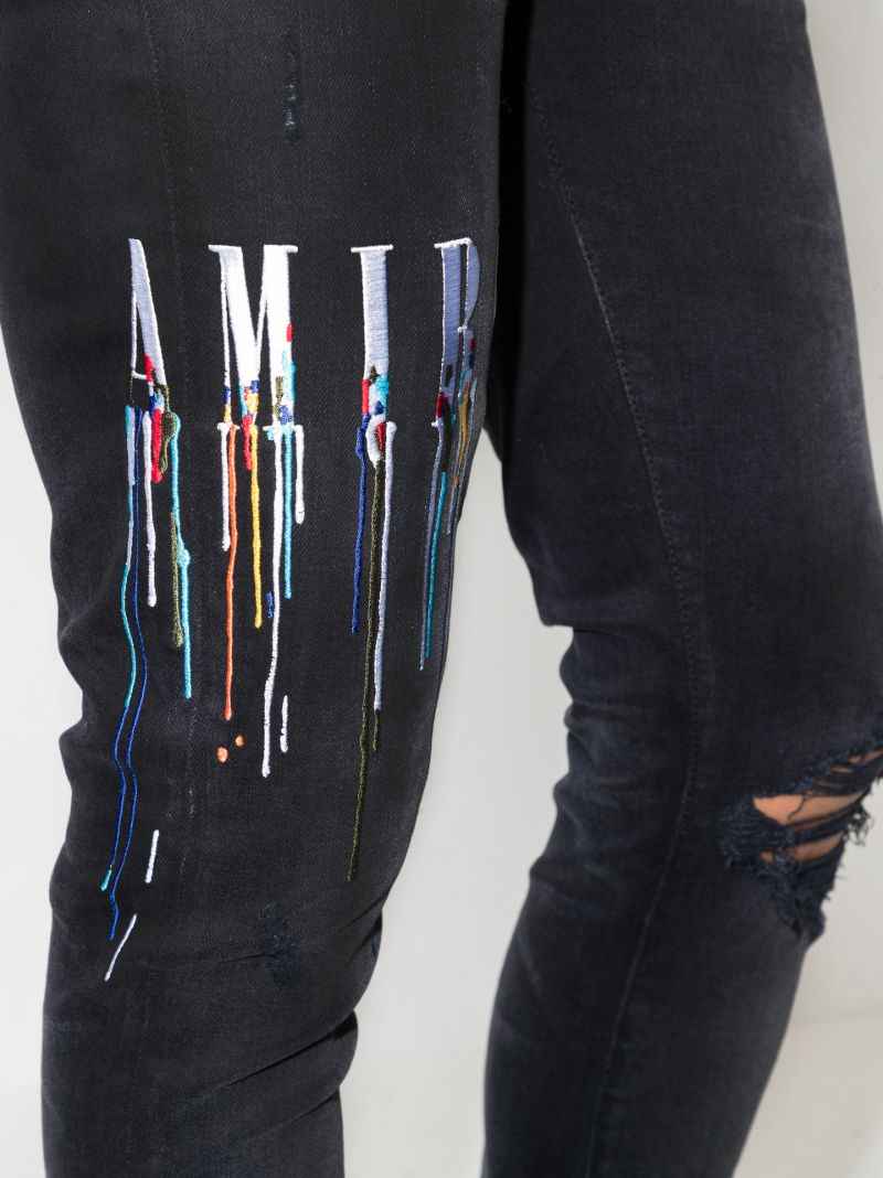 Paint Drip Logo Skinny Jeans