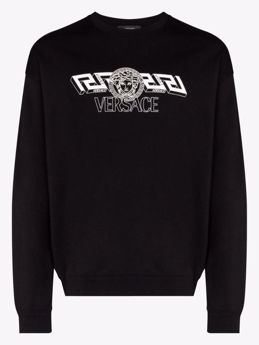 La Greca Logo Cotton Sweatshirt