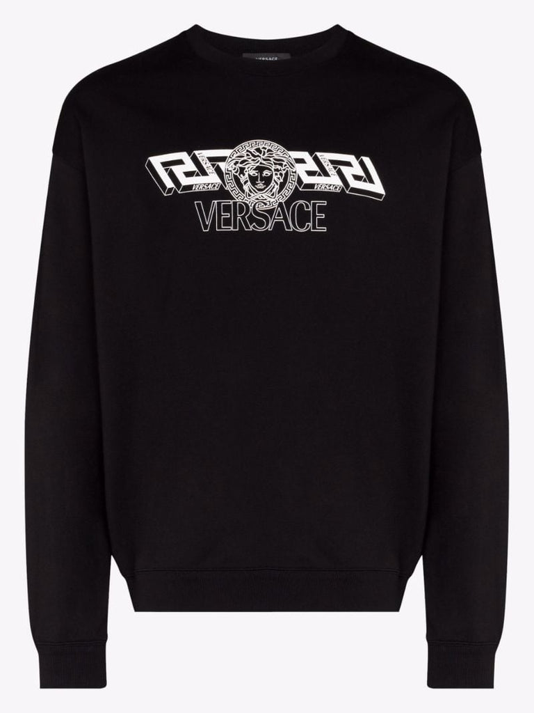 La Greca Logo Cotton Sweatshirt