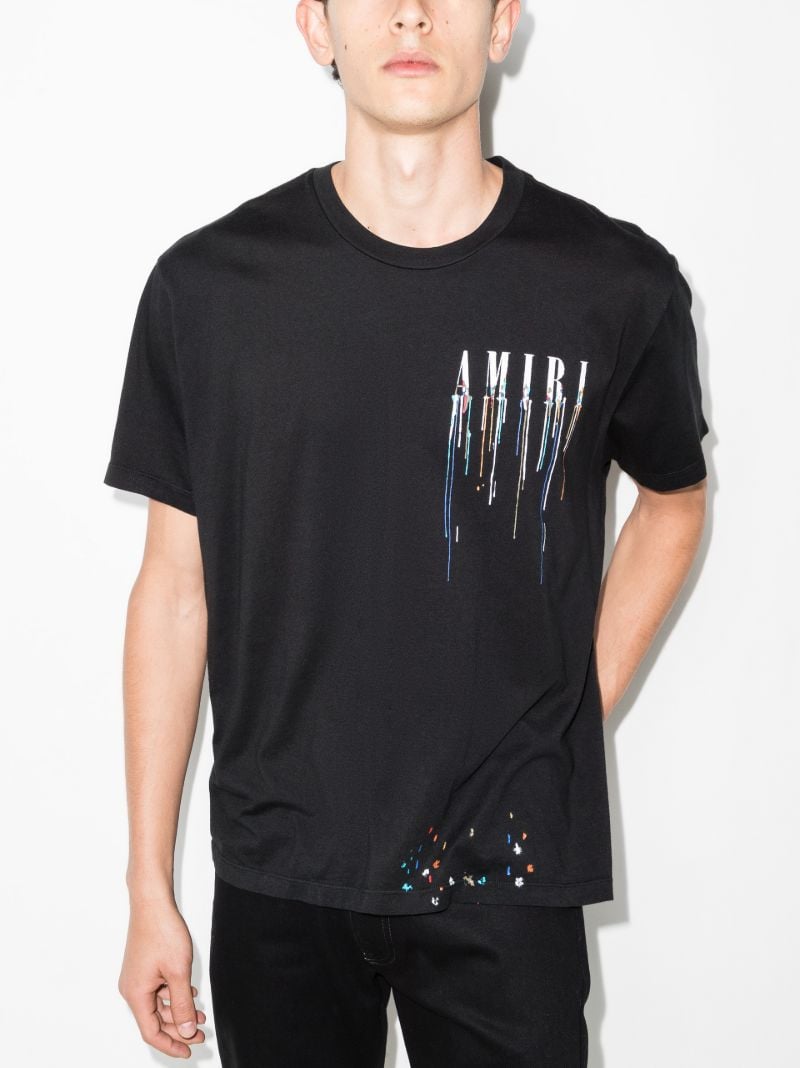 Paint Drip Logo Print T-shirt