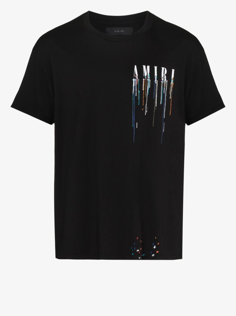 Paint Drip Logo Print T-shirt