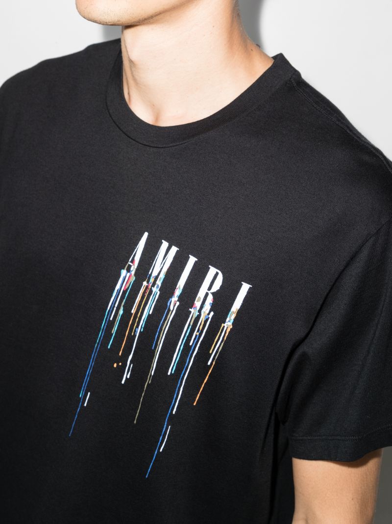 Paint Drip Logo Print T-shirt