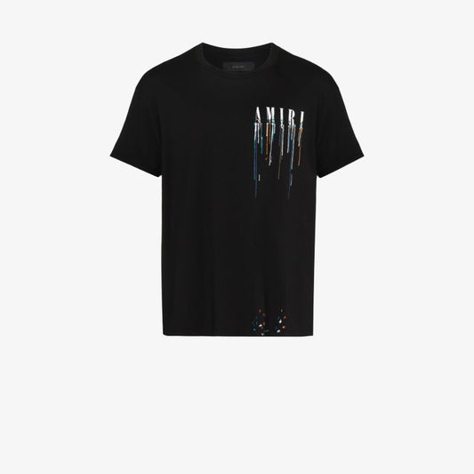 Paint Drip Logo Print T-shirt