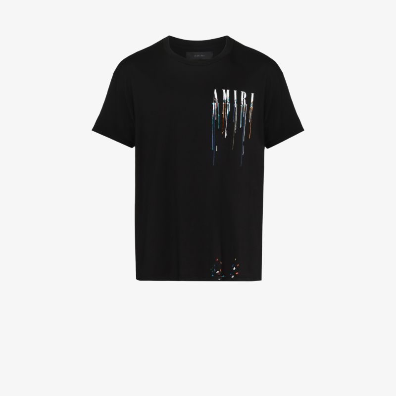 Paint Drip Logo Print T-shirt