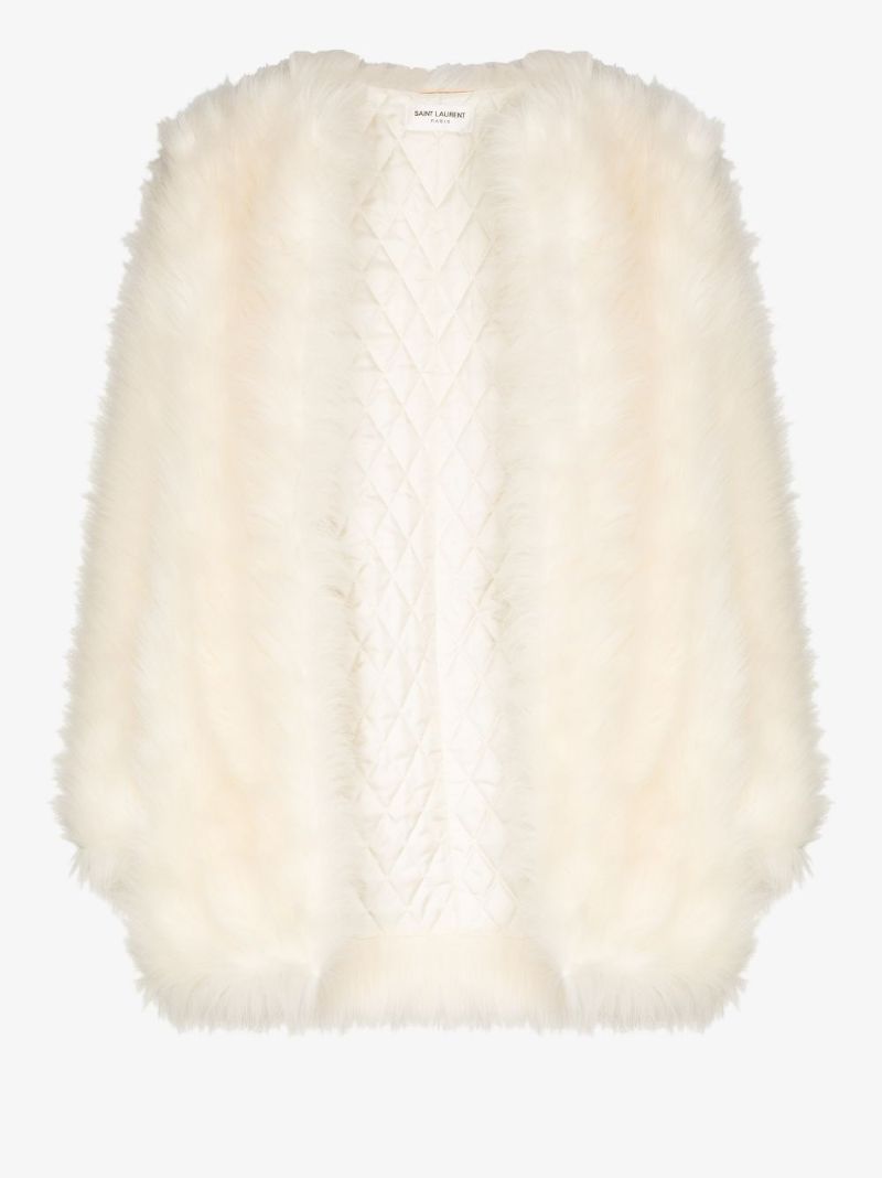 Cream Faux Fur Coat