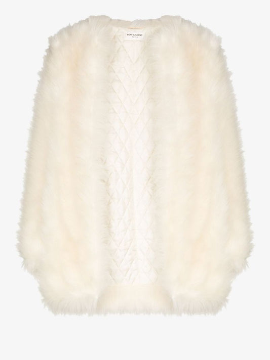 Cream Faux Fur Coat