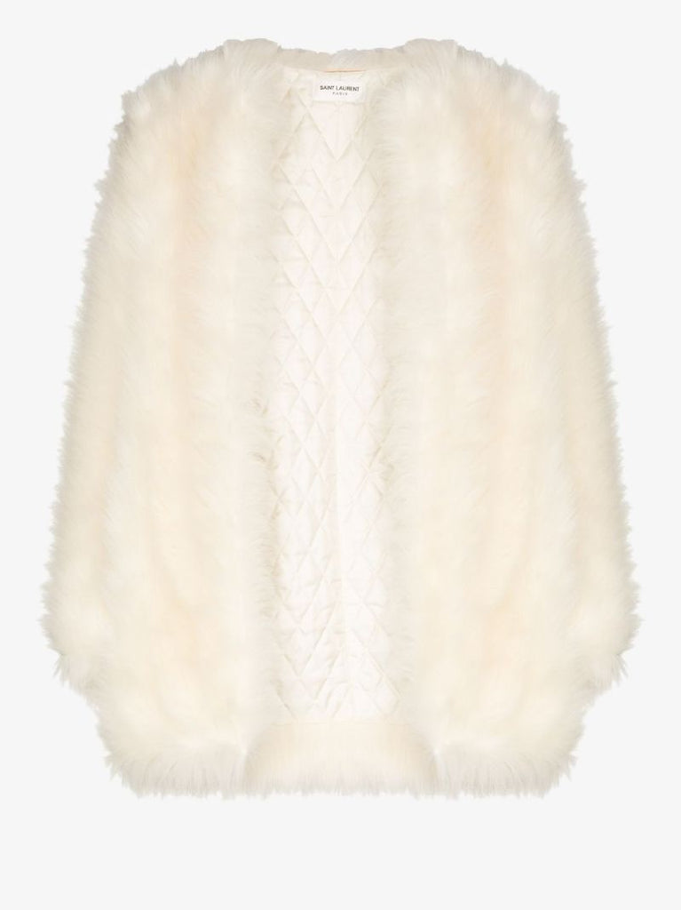Cream Faux Fur Coat