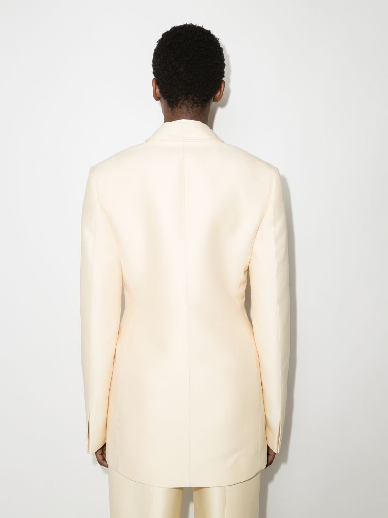 Tie Front Wool Blazer