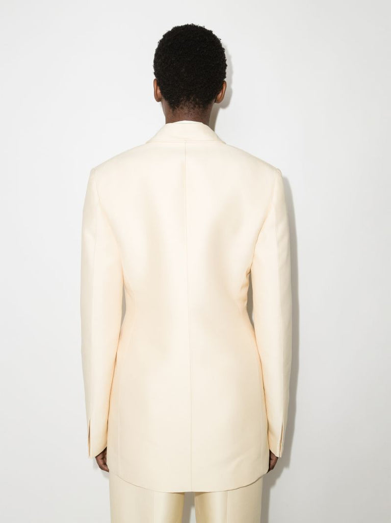 Tie Front Wool Blazer