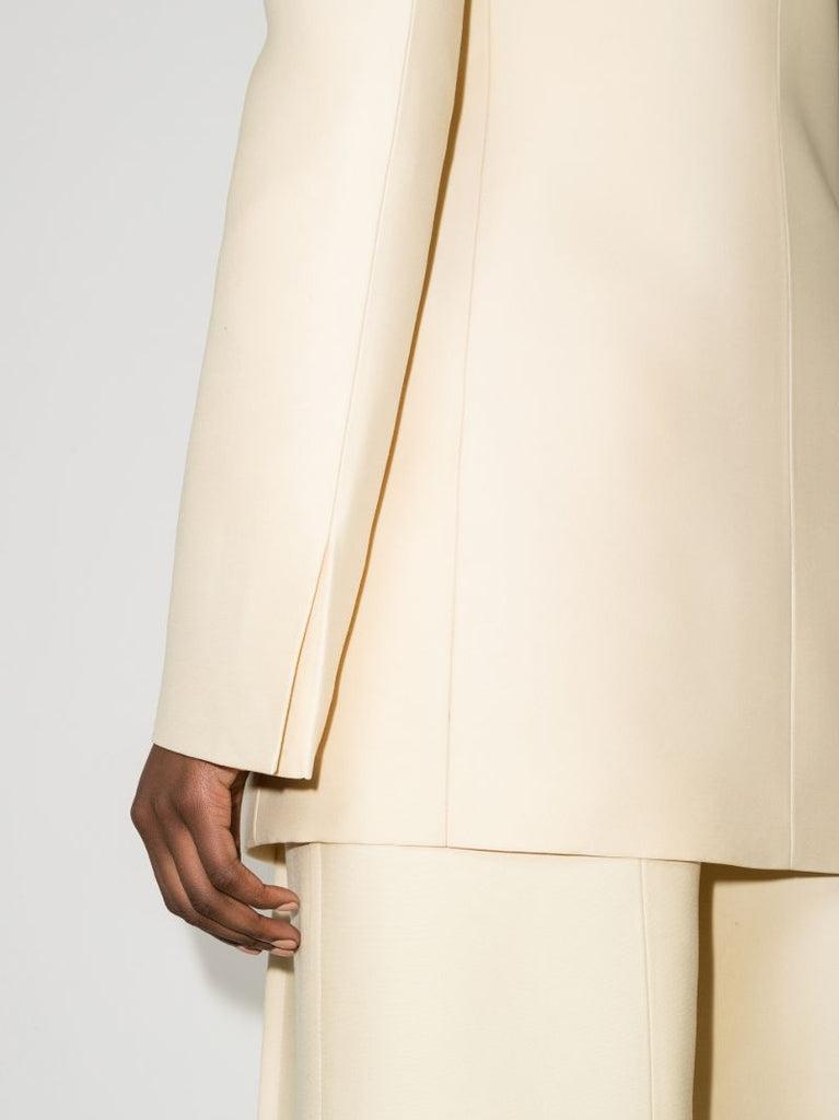 Tie Front Wool Blazer