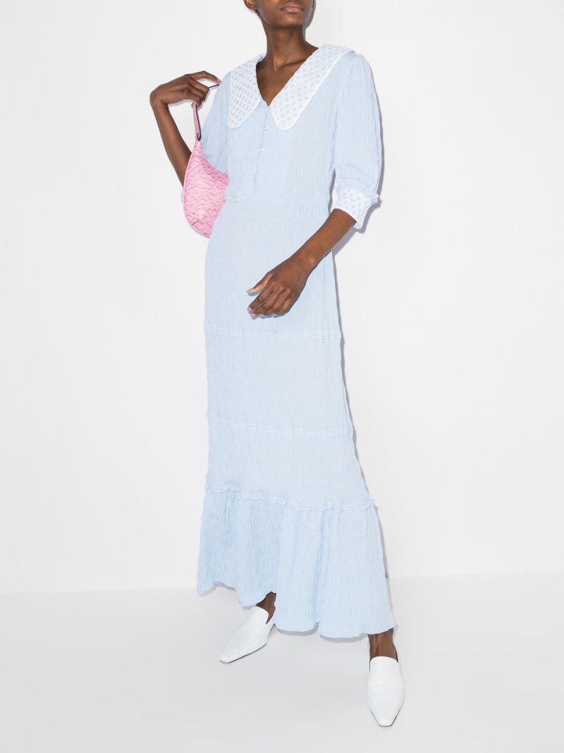 Crochet Collar Maxi Dress