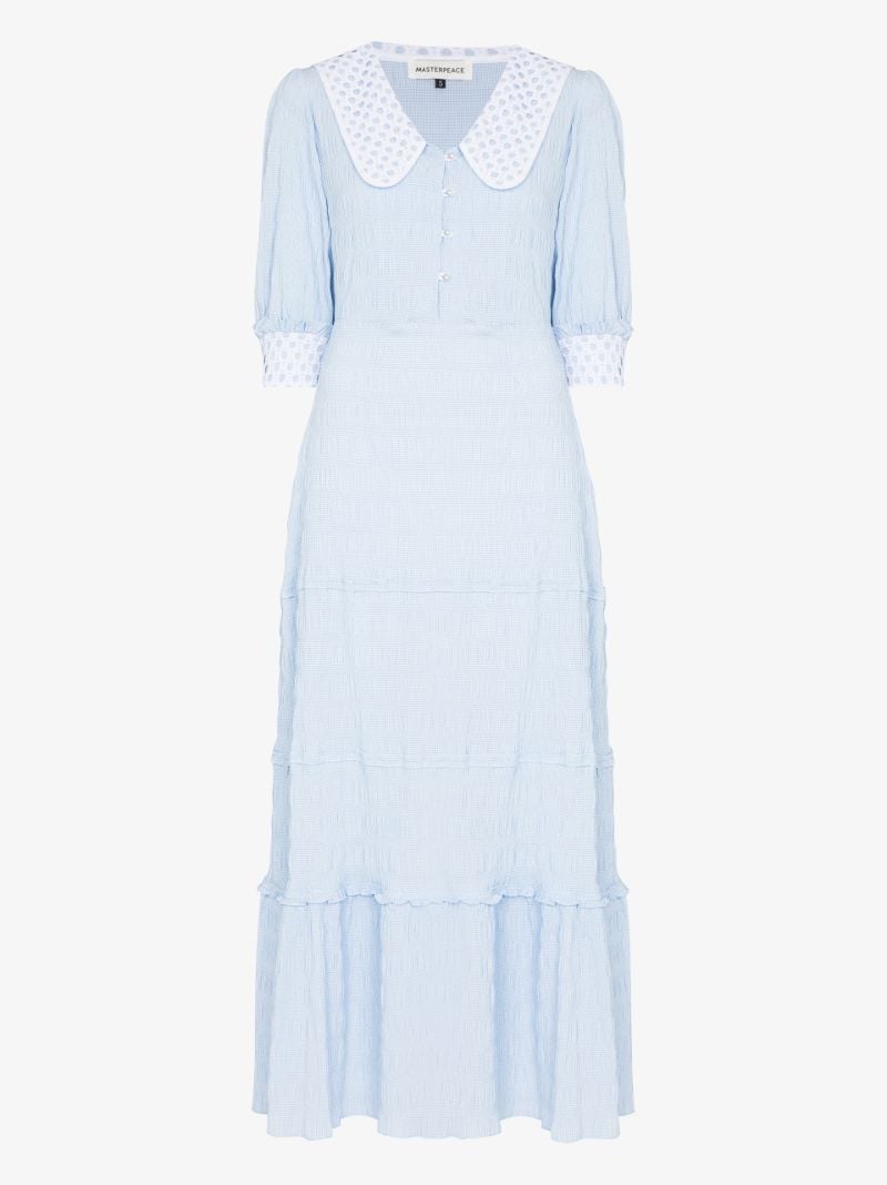 Crochet Collar Maxi Dress