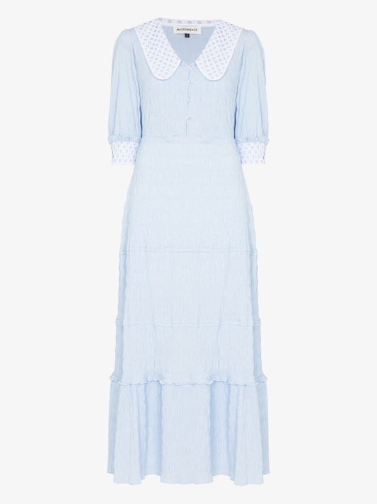 Crochet Collar Maxi Dress