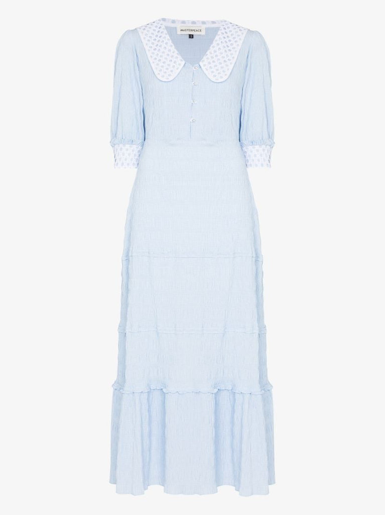 Crochet Collar Maxi Dress