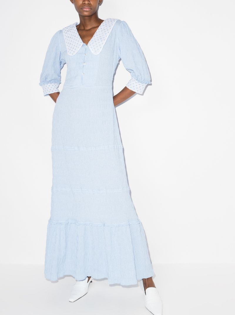 Crochet Collar Maxi Dress