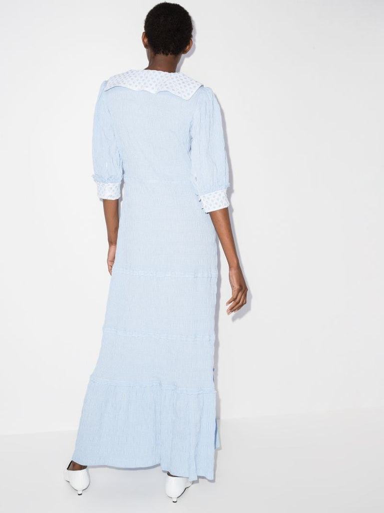 Crochet Collar Maxi Dress