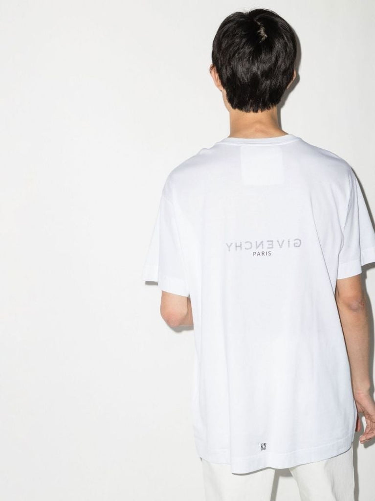 White Reverse Logo Cotton T-shirt
