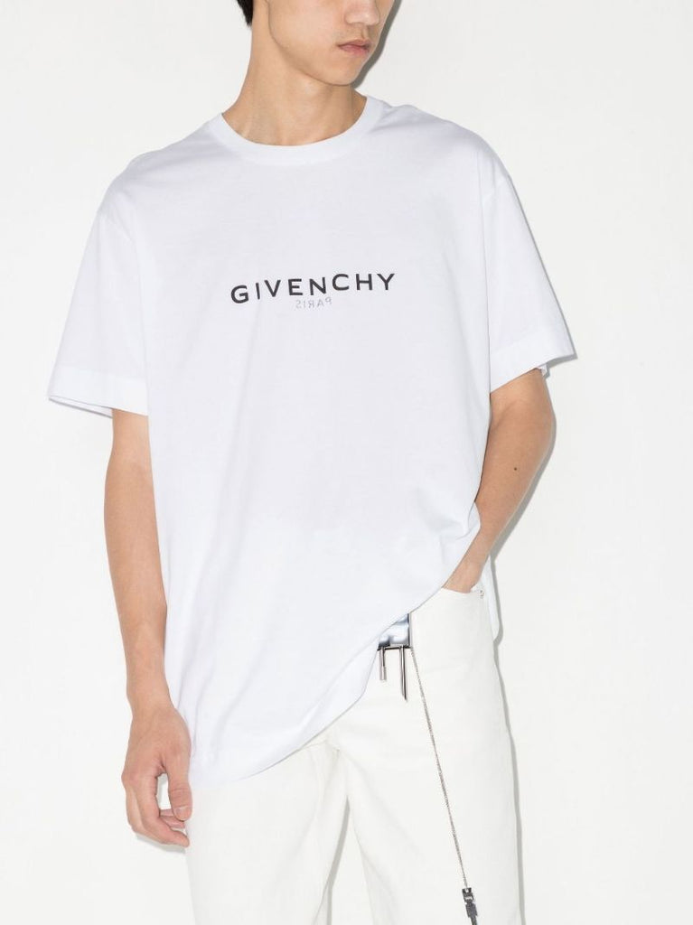 White Reverse Logo Cotton T-shirt